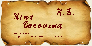 Mina Borovina vizit kartica
